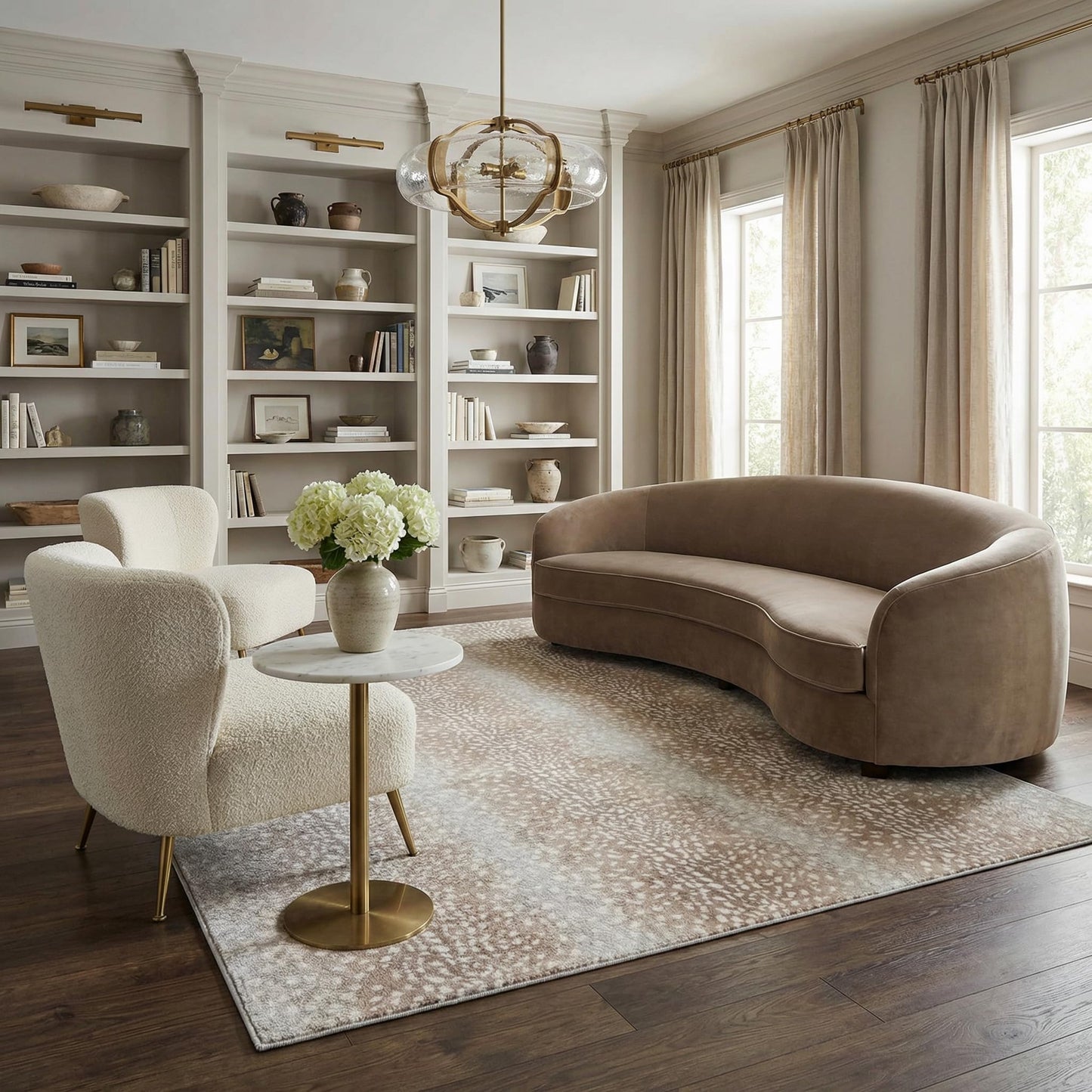BoutiqueRugs Brown Leopard Contemporary Gray 5x7 Area Rug Ivory Tan Light Slate Animal Print Pointblank Living Room Bedroom Dining Room Home Office Apartment 5'3" x 7'1" Stain Resistant Non-Shedding