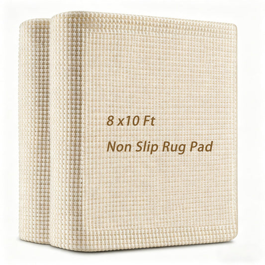 LOPYXBR 8 x10 Ft Non Slip Rug Pad Gripper for Hardwood Floors White Carpet Padding 8x10 Rug Pad Non Slip for Hardwood Rug Mats for Under Rugs 8x10 Anti Slip Rug Padding, Provide Protection and Cushion