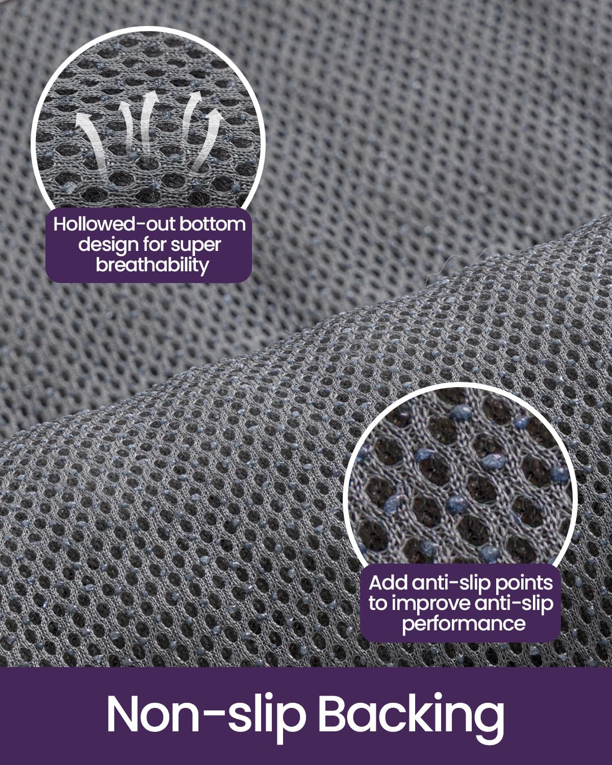 DEXI Bathroom Rugs 24x36, Non Slip Washable Bath Mat, Luxury Chenille Super Absorbent Ultra Thick Bathmats for Shower Floor, Plush Fluffy Shaggy Carpet for Tub, Dark Grey