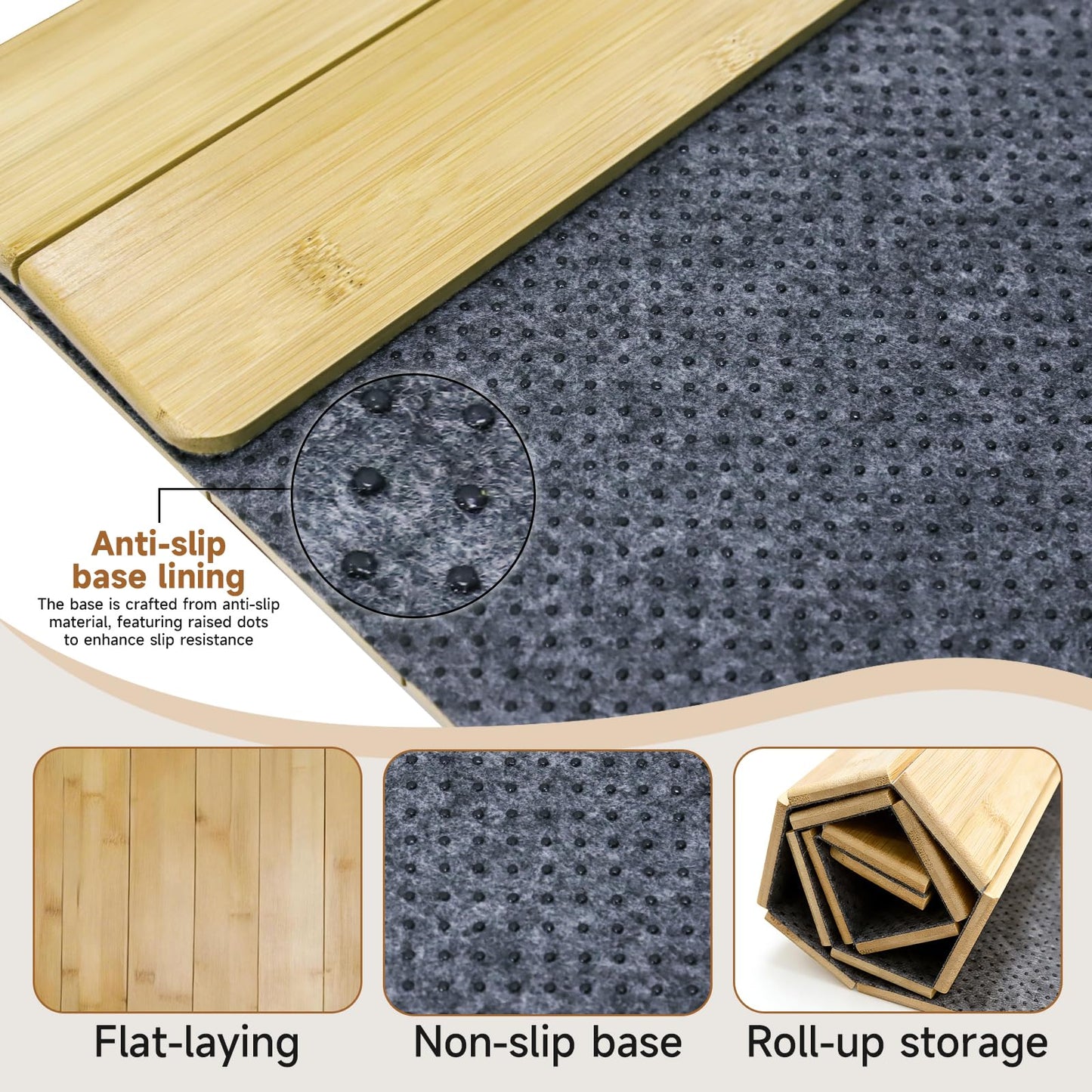 LZALMMS Tap Dance Floor for Any Surface, 48"x38.5" Bamboo Portable Non-Slip Practice Surface with Storage Bag, Noise Reduction for Home & Studio Use