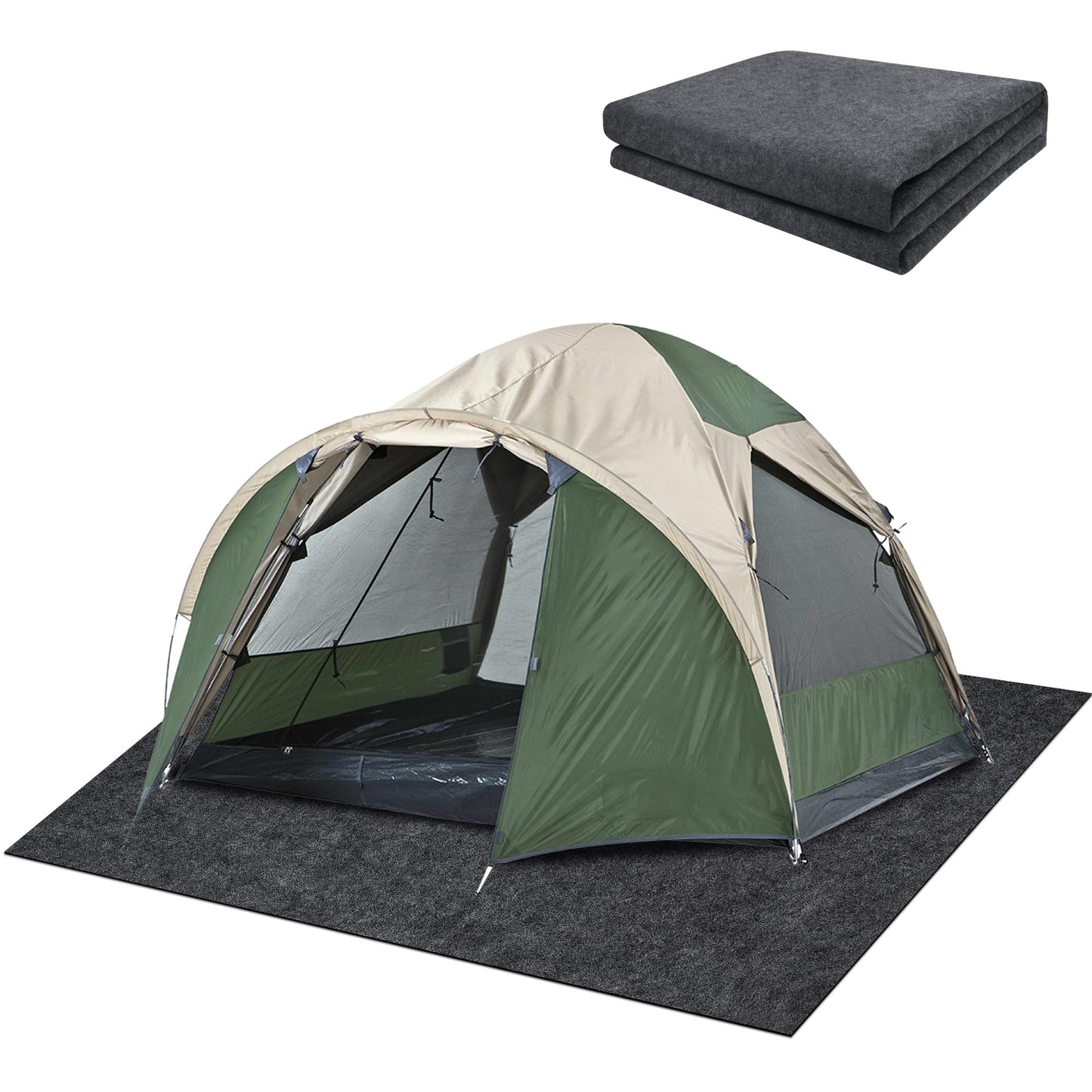 DECOHS 6.2 x 5 Ft Camping Tent Carpet Mat - Waterproof Outdoor Tent Rug - Portable Cuttable Picnic Camping Floor Blanket for Lawn Supplies