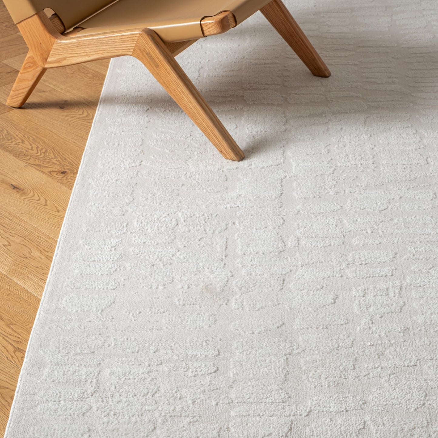 Revival Rugs Reverb 8'x10' Area Rugs for Living Room Bedroom Dining Room - Washable, Oeko-TEX Certified, Modern, Ivory