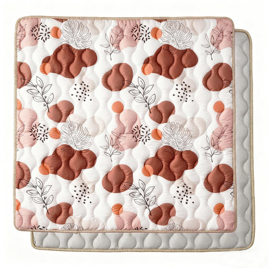 Bunnikins & Clover Baby Play Mats for Floor, 71"x59" Thicken Soft Play Mat for Babies 6-12 Months, Foldable and Non Slip One-Piece Crawling Mat, Washable Foam Playmat for Baby, Tummy Time