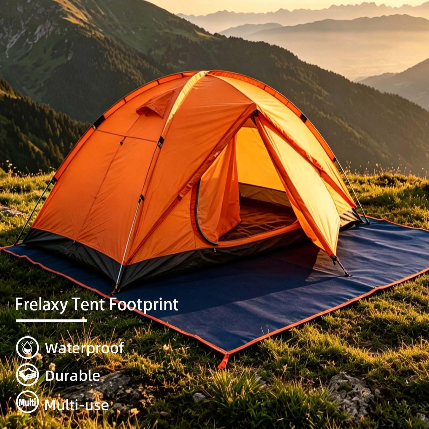 Frelaxy Tent Footprint, Waterproof Camping Tarp, Durable Tent Floor to Elevate Your Camping, Hiking, Backpacking, Hammock, Beach Experience