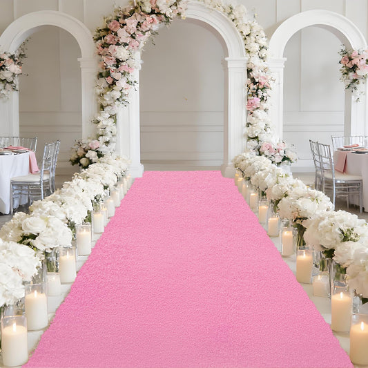 Couzssyhi 3ftx15ft Pink Carpet Runner, 450GSM Extra Thick Non-Slip TPR Rubber, Indoor/Outdoor Carpet for Hollywood&Oscars Runway, Weddings,Proms,Award Ceremonies,Home Parties,Easy to Clean & Reusable