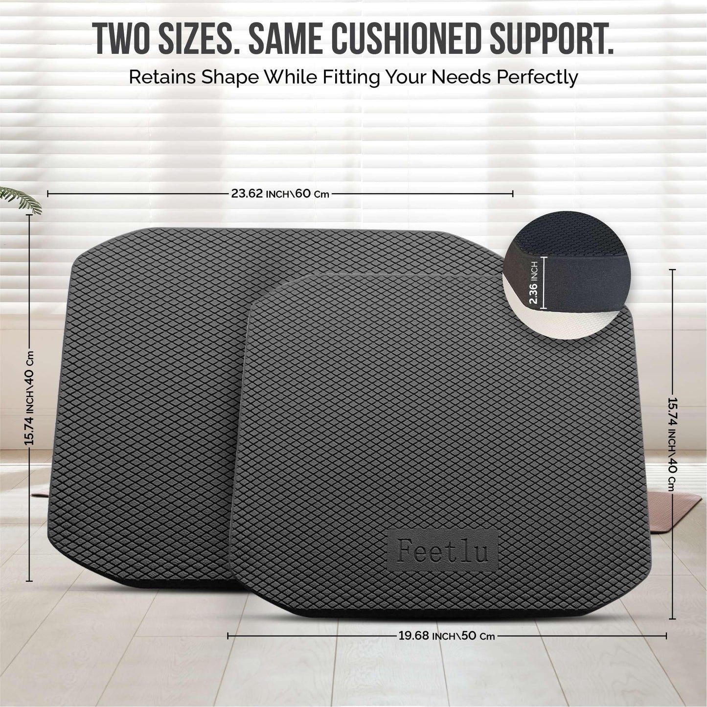 Feetlu Balance Pad – Physical Therapy & Rehab, Non-Slip Stability Foam Pad for Injury Recovery, Balance Training and Ankle Strength