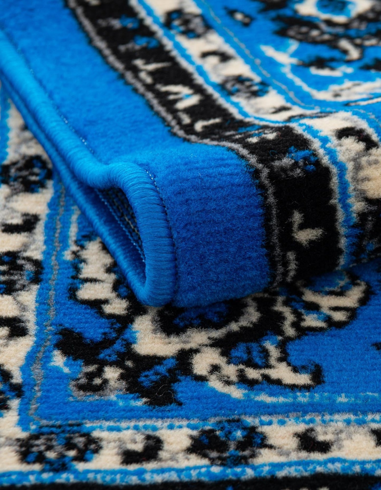 Unique Loom Sialk Hill Collection Area Rug - Washington (2' 7" x 10' Runner, Dark Blue/ Black)