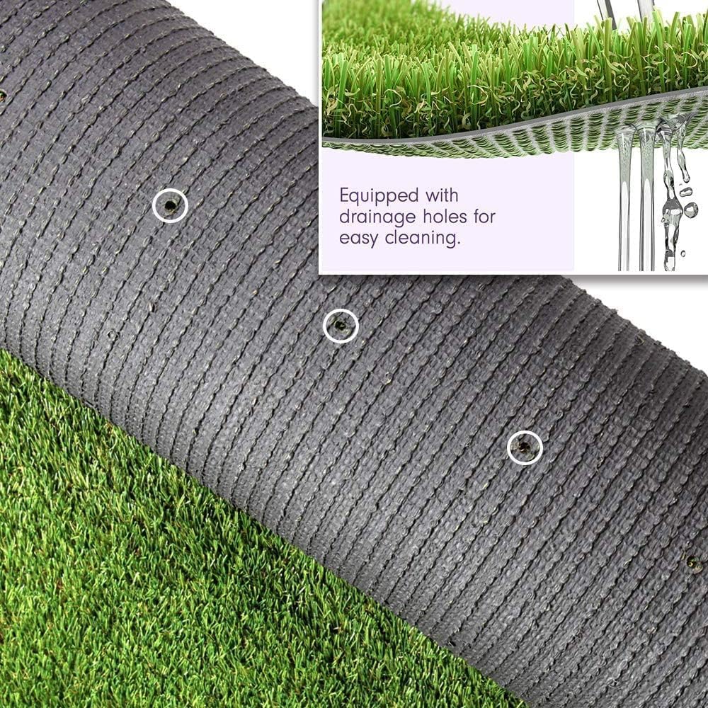 Petgrow Artificial Synthetic Grass Turf 5FTX8FT(40 Square FT),0.8" Pile Height Indoor Outdoor Pet Dog Artificial Grass Mat Rug Carpet for Garden Backyard Balcony