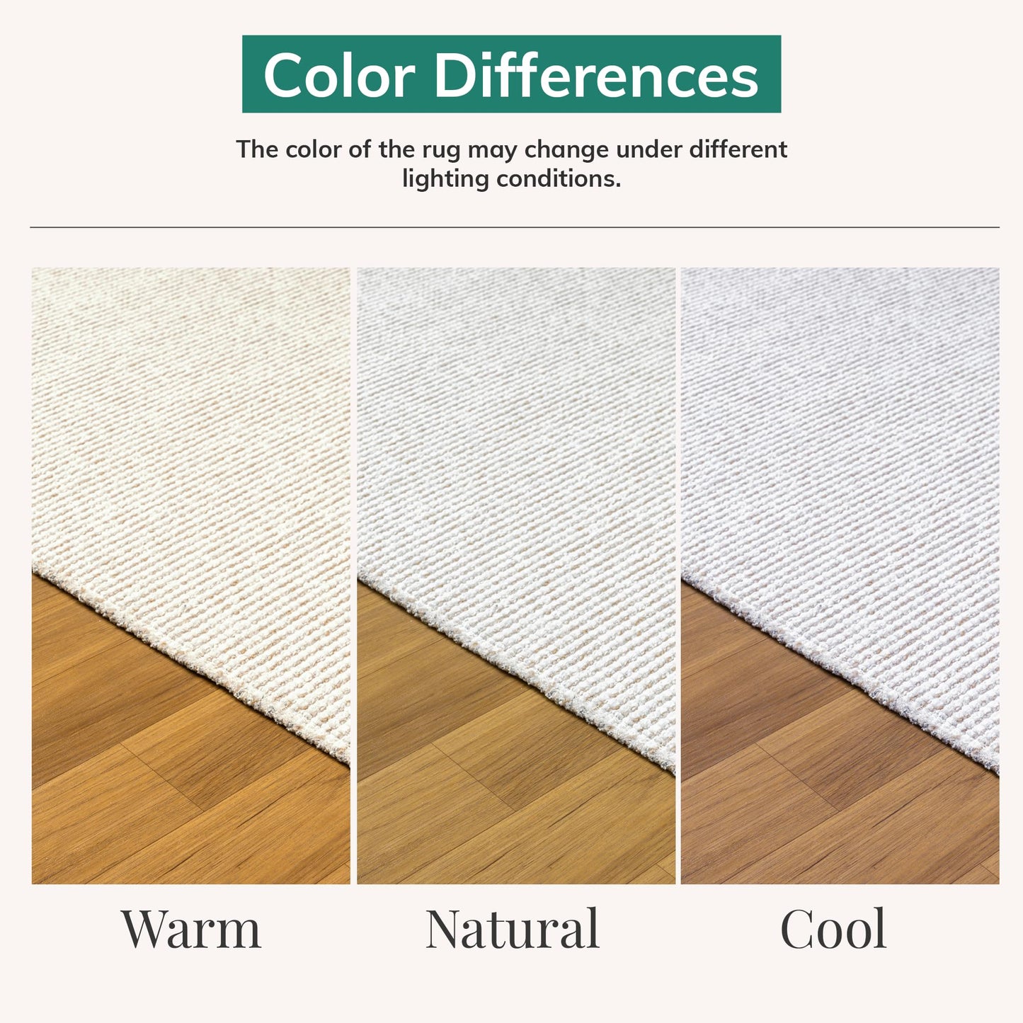 LUXE WEAVERS Machine Woven Two-Tone Beige White 6x9 Area Rug, Indoor Stain-Resistant Fringed Carpet