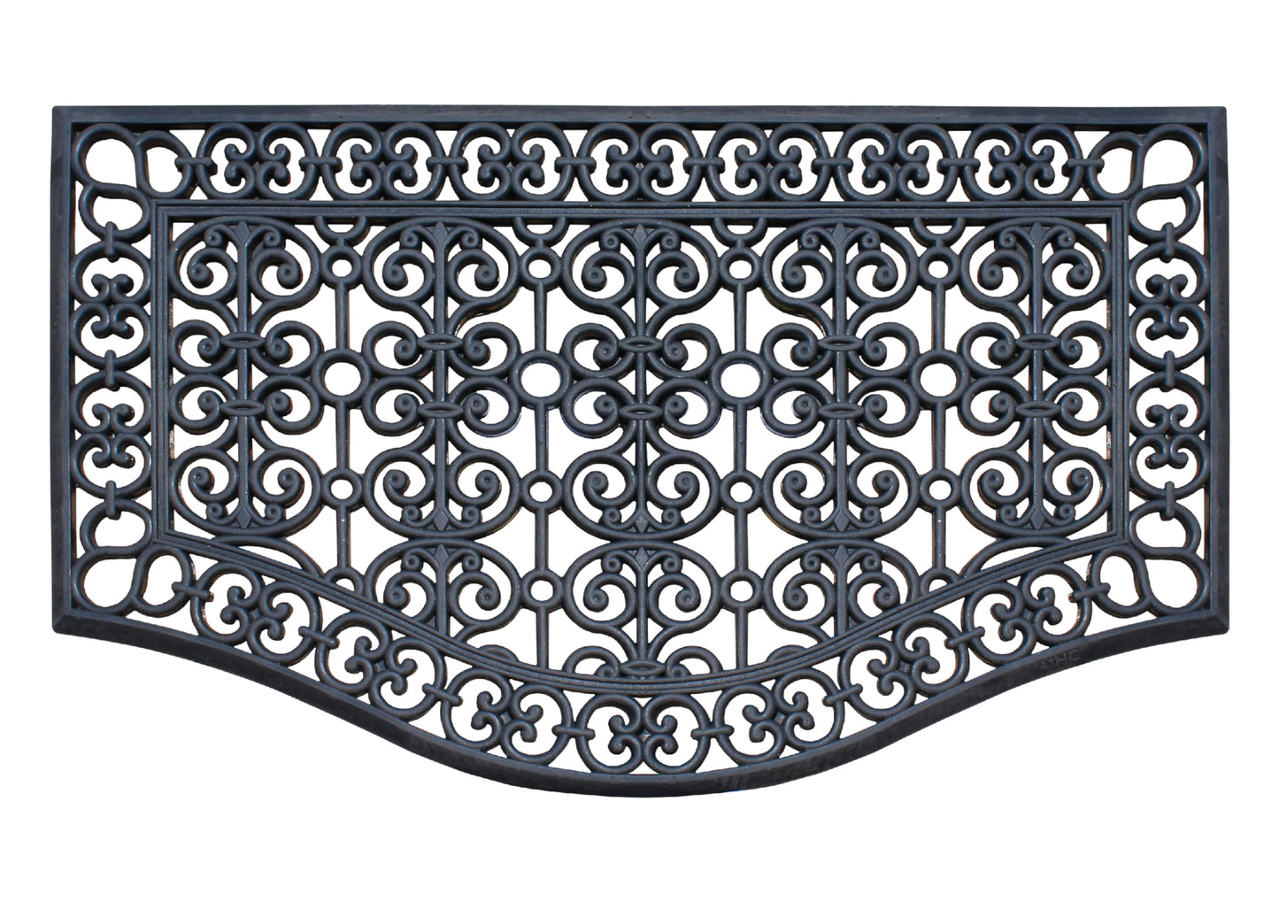 A1 Home Collections 12-LB Heavy Duty Rubber Doormat 24"×39" - Won't Blow Away | Outside Front Door Mat, Mud Dirt Scraper, Non-Slip Drainage Mat for Entryway Patio Garage, All-Weather, 100% Rubber Mats