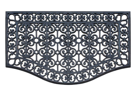 A1 Home Collections 12-LB Heavy Duty Rubber Doormat 24"×39" - Won't Blow Away | Outside Front Door Mat, Mud Dirt Scraper, Non-Slip Drainage Mat for Entryway Patio Garage, All-Weather, 100% Rubber Mats