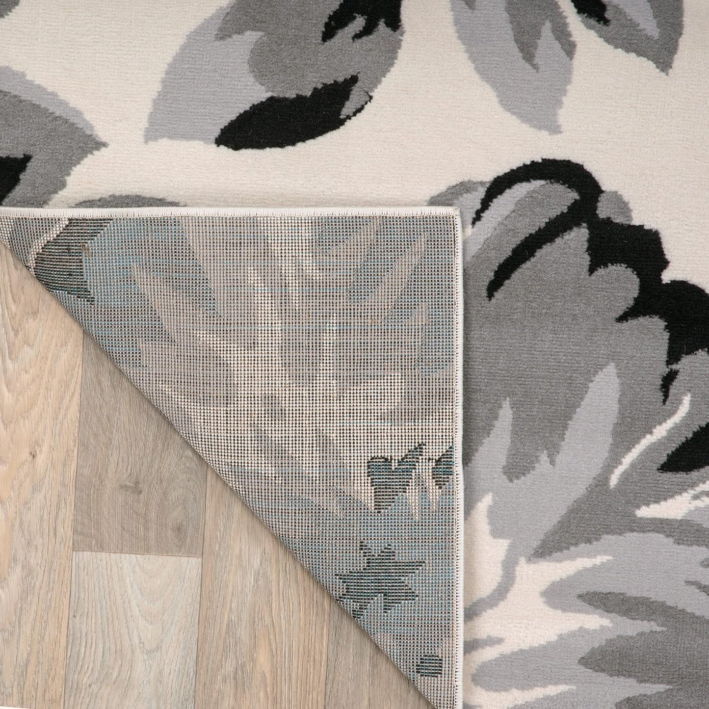 Rugshop Modern Floral Design for Living Room,Bedroom,Home Office,Kitchen Non Shedding Area Rug 5' X 7' Cream