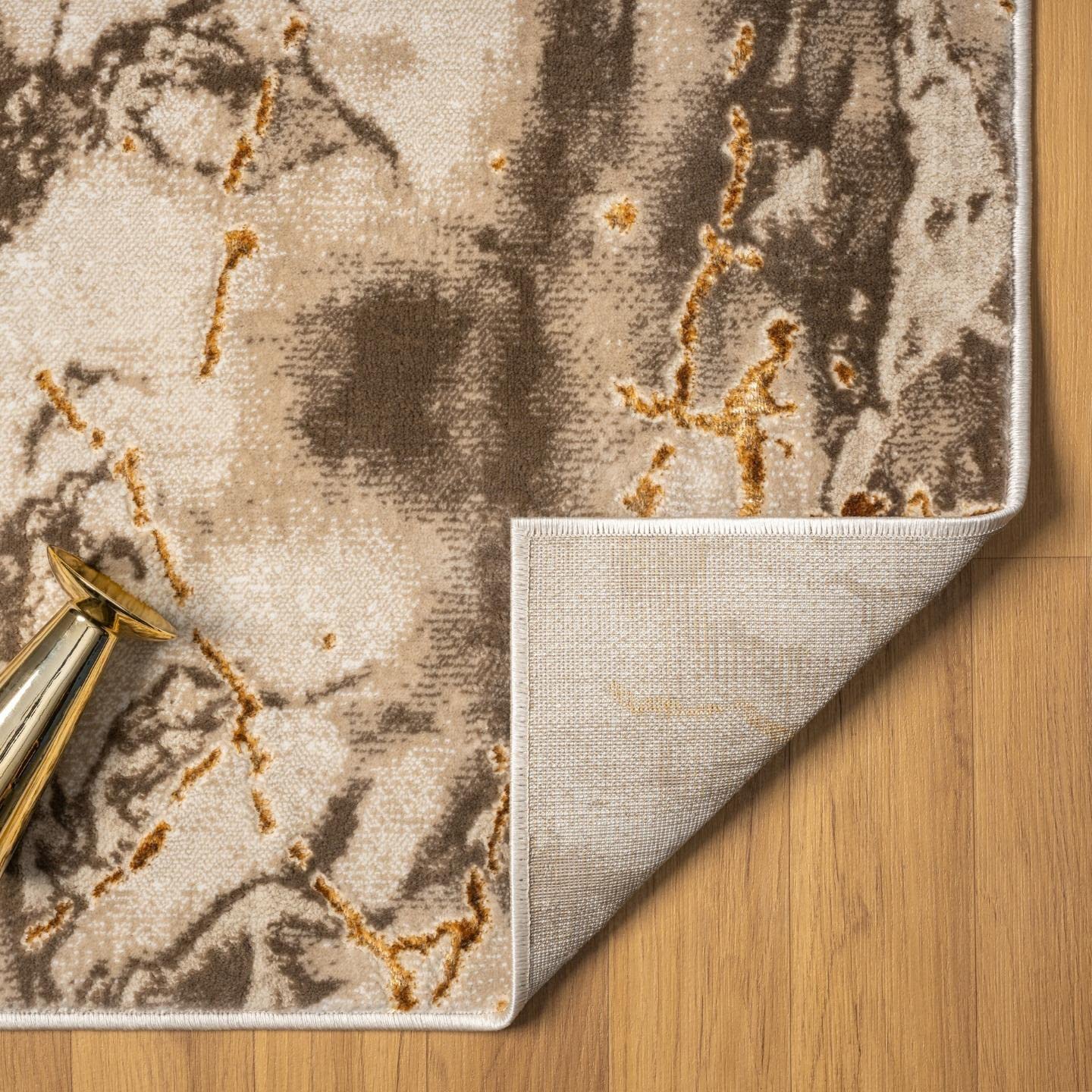 LUXE WEAVERS Marble Abstract Beige 2x3 Area Rug