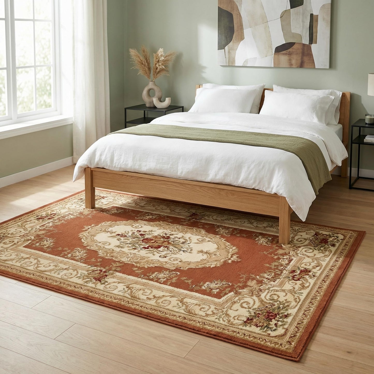 Unique Loom Versailles Collection Area Rug - Henry (3' 1" x 5' 3" Rectangle Brick Red/Brown)