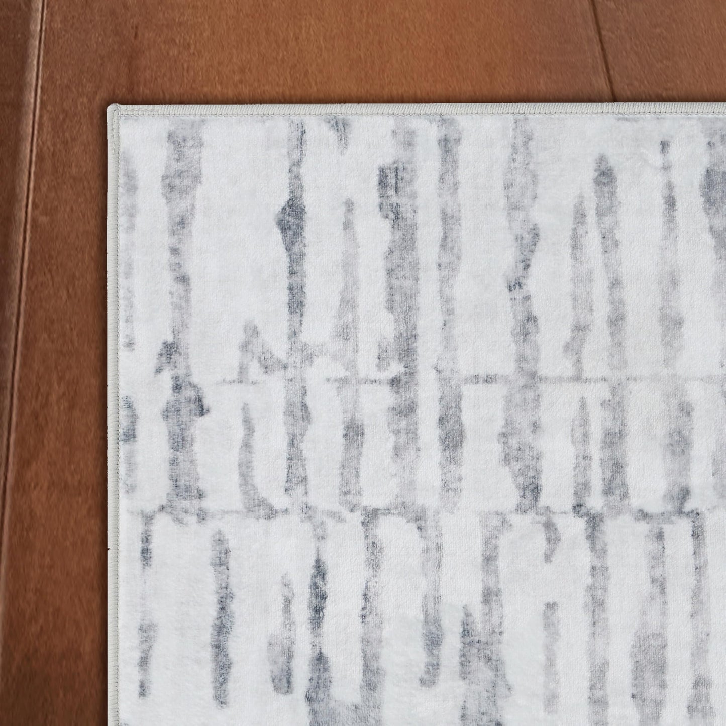 Wyatt & Ash Dream Mink Washable Strata Texture Beige/Cream Abstract 3' x 5' Accent