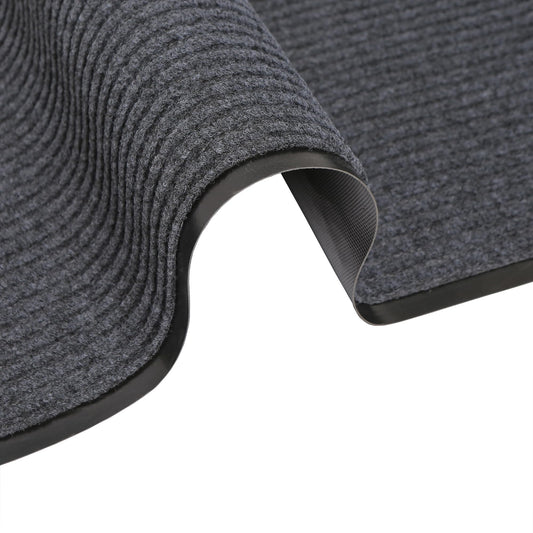 3FTx10FT Indoor Outdoor Runner Rug Non-Slip Floor Doormat Carpet,Grey