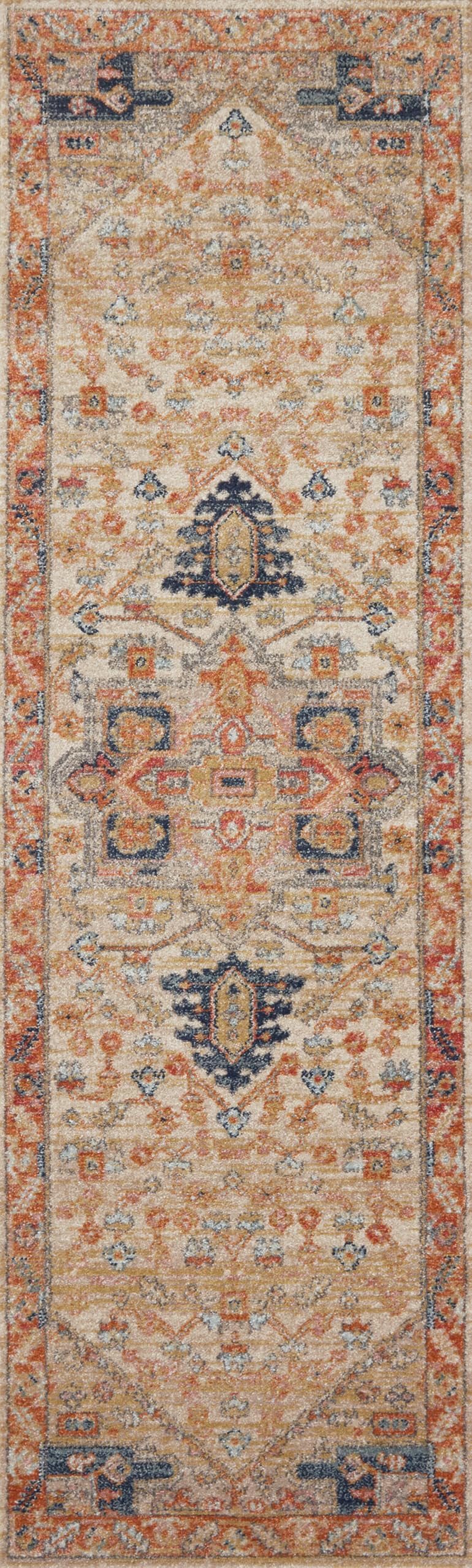 Loloi Jocelyn Collection JOC-01 Sand/Multi 5'-5" x 7'-6" .38" Thick Area Rug