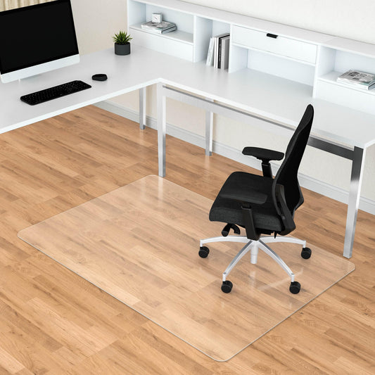 Naturei Office Chair Mat for Hard Floors, 35” x 55” Large Floor Protector Mats, Easy Rolling Desk Chair Mat for Hardwood, Clear, Easy to Clean (Rectangle)
