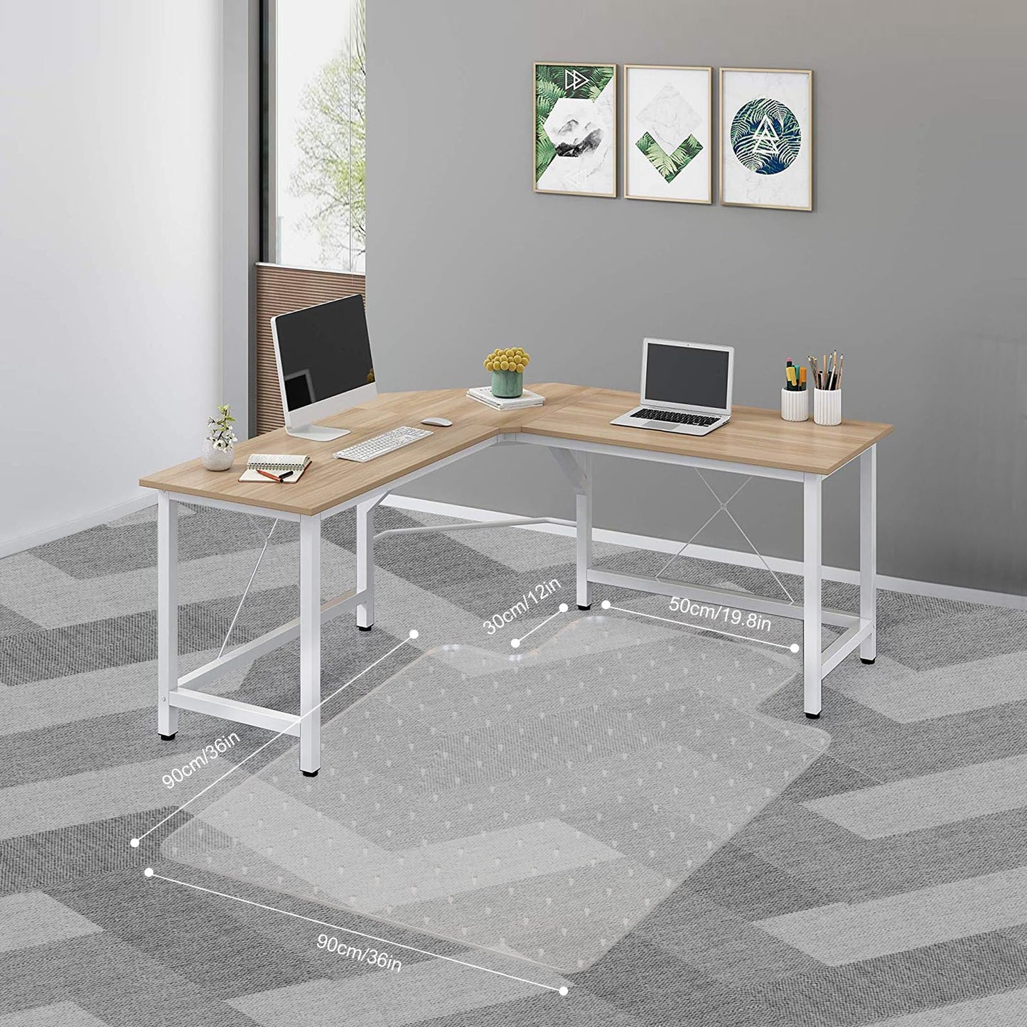 Heavy Duty Chair Mat for Carpet,36"x48",2.2mm,Office Floor Mat for Carpeted Floors,Under Desk Mat for Low Pile Carpet,Mat for Office Chair on Carpet
