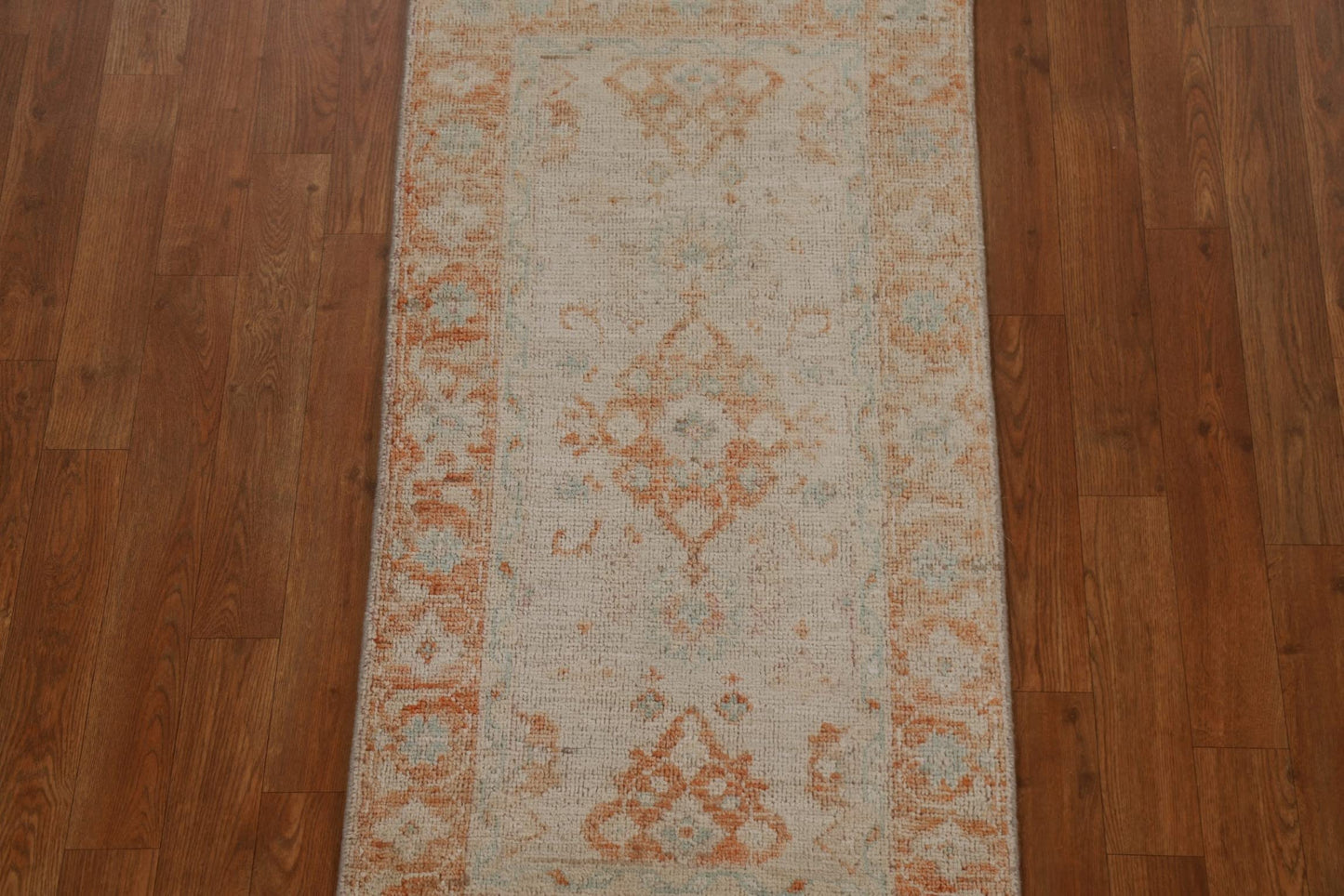 Rug Source Transitional Collection, 2x4 Oushak Rug, Hand Knotted Beige & Ivories Medallion Rug, Oriental 100% Wool Carpet for Foyer, Entryway and Hallway