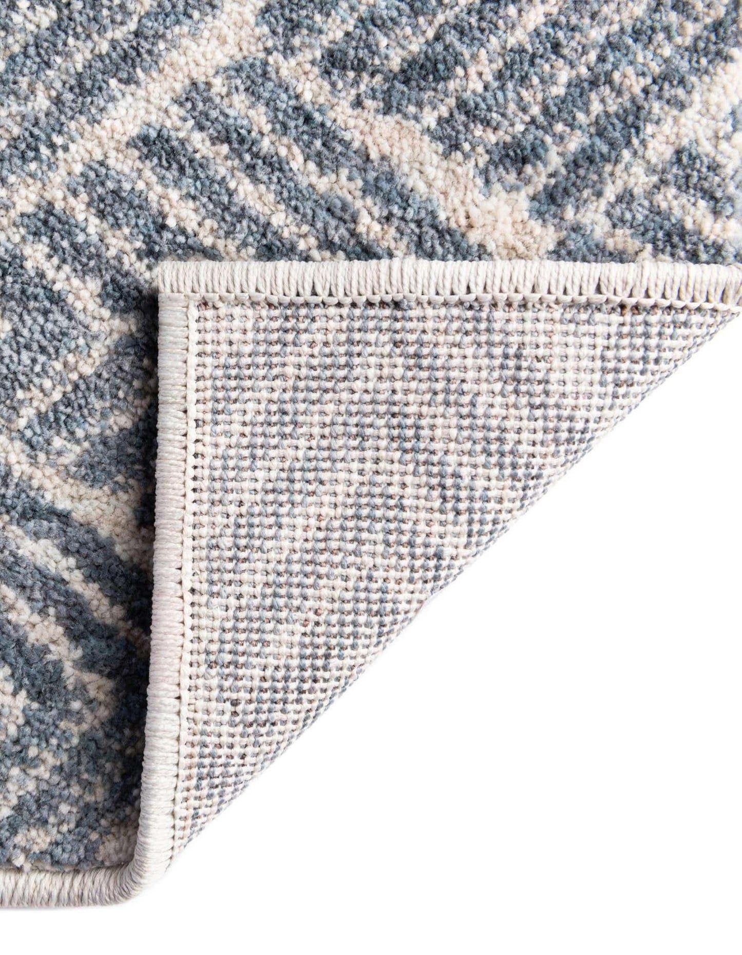 Unique Loom Eco Trellis Collection Area Rug - Osage (Rectangular 5' 3" x 8' 0", Harbor Blue/Ivory)