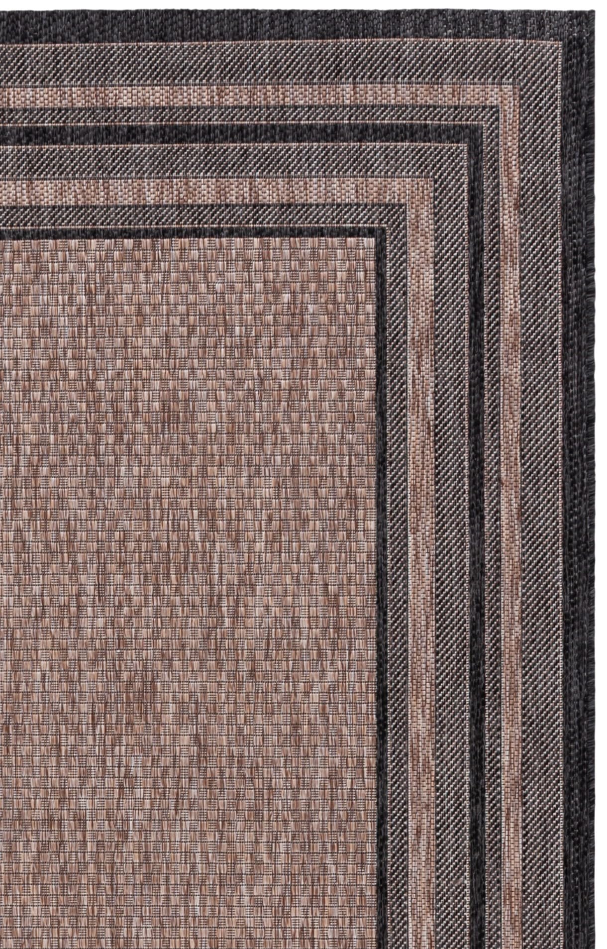 SAFAVIEH Courtyard Collection 2'3" x 8' Natural / Black CY8475 Indoor/ Outdoor-Waterproof Easy-Cleaning Patio Backyard Mudroom Runner-Rug