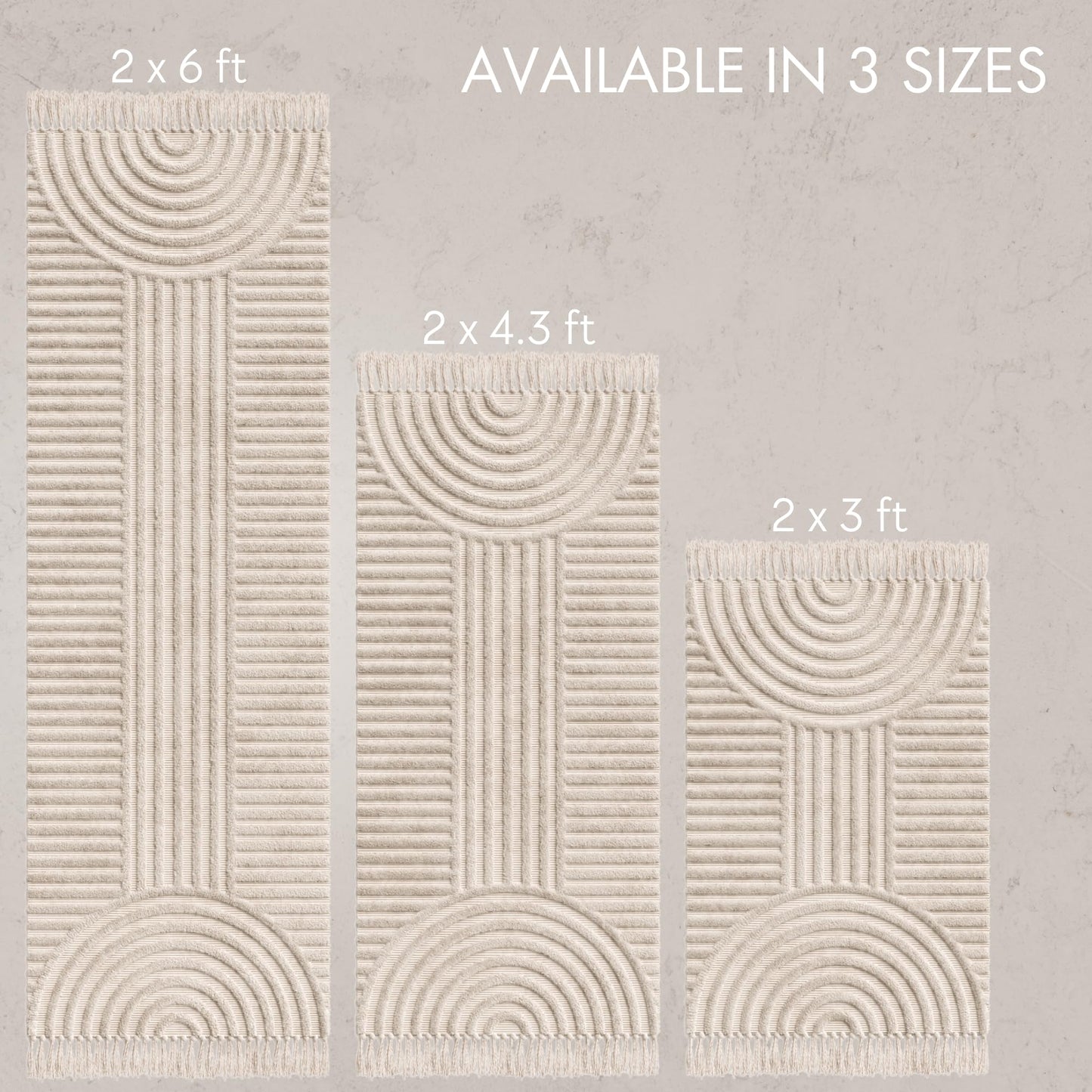 Beautiful 2x6 ft. Boho Runner Rug with Tassels for Your Hallway, Bedroom Or Living Room - Soft Cotton Carpet Fits Perfectly in Any Kitchen/Dining Space - Washable Rug Enhances Any Home Decor