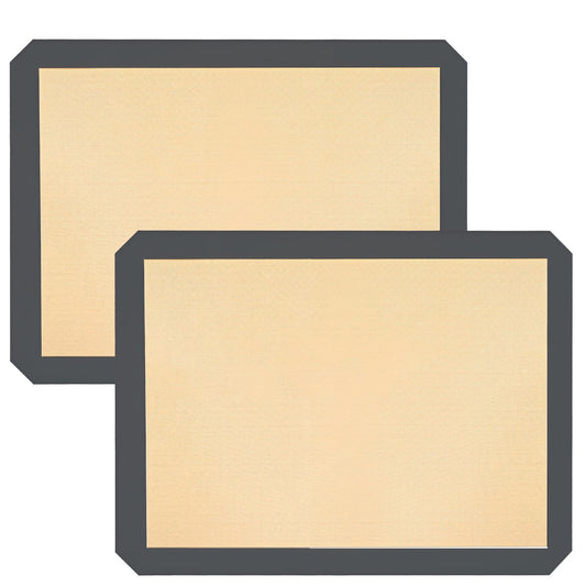 Ninsula Silicon Baking Mats, 16.5"x11.6" 2-Pack Reusable Silicon Baking Mat Sheet, Baking Sheets Non-Stick, Food Safe Baking Mats Can Be Used For Baking Cookies, Bread, Pizzas