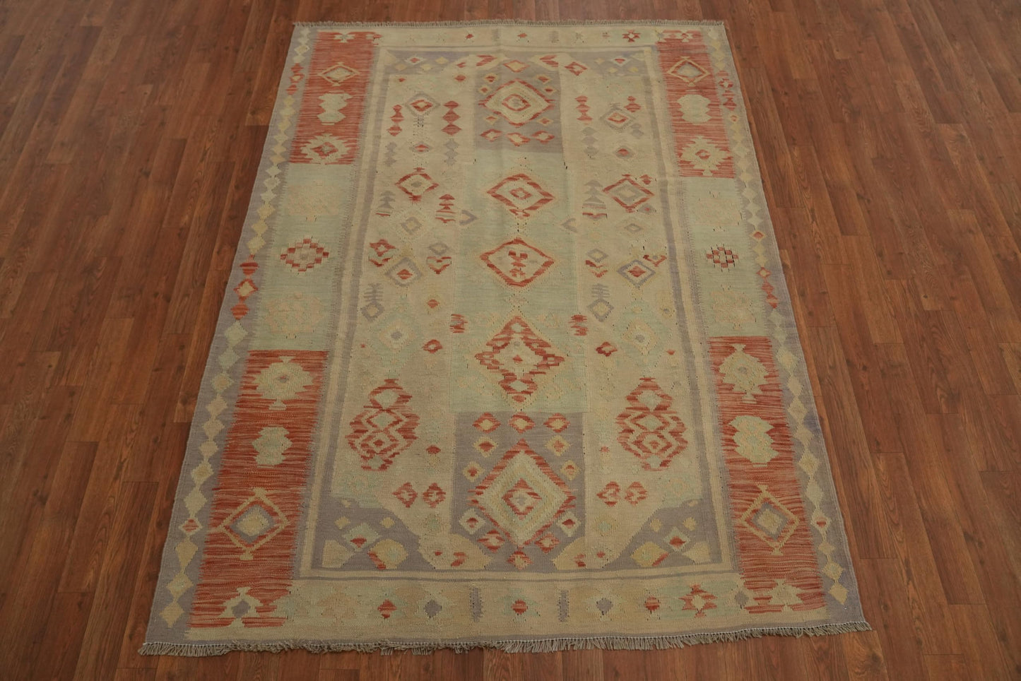 Rug Source Southwestern Collection, 5x6 Rug, Hand Woven Beige & Ivories Tribal Rug, Oriental 100% Wool Carpet for Foyer, Entryway and Hallway