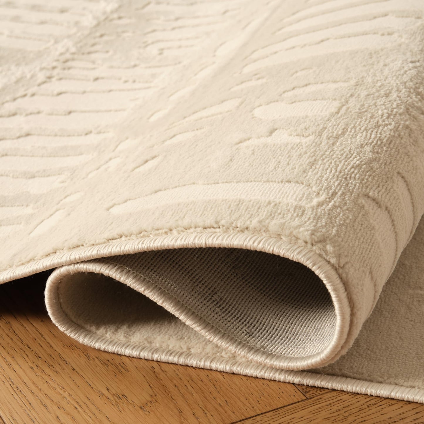 Revival Rugs Shell 8'x10' Area Rugs for Living Room Bedroom Dining Room - Washable, 100% Recycled, Oeko-TEX Certified, Modern, Medium Pile, Beige, Cream