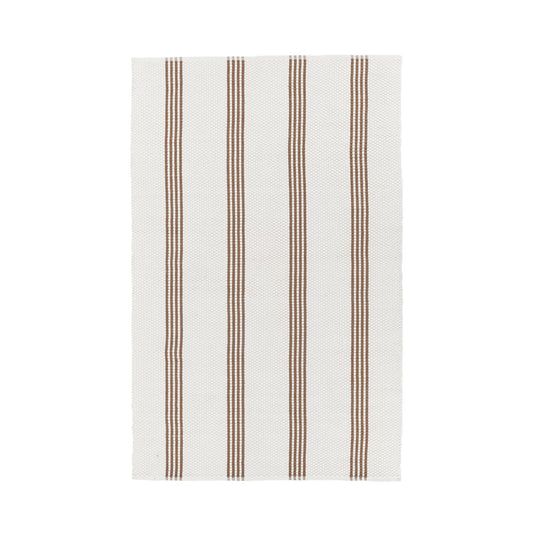 Kosas Home Classic Concepts Sorrento 5x8 Handwoven Performance Stripe Ivory Fabric Area Rug