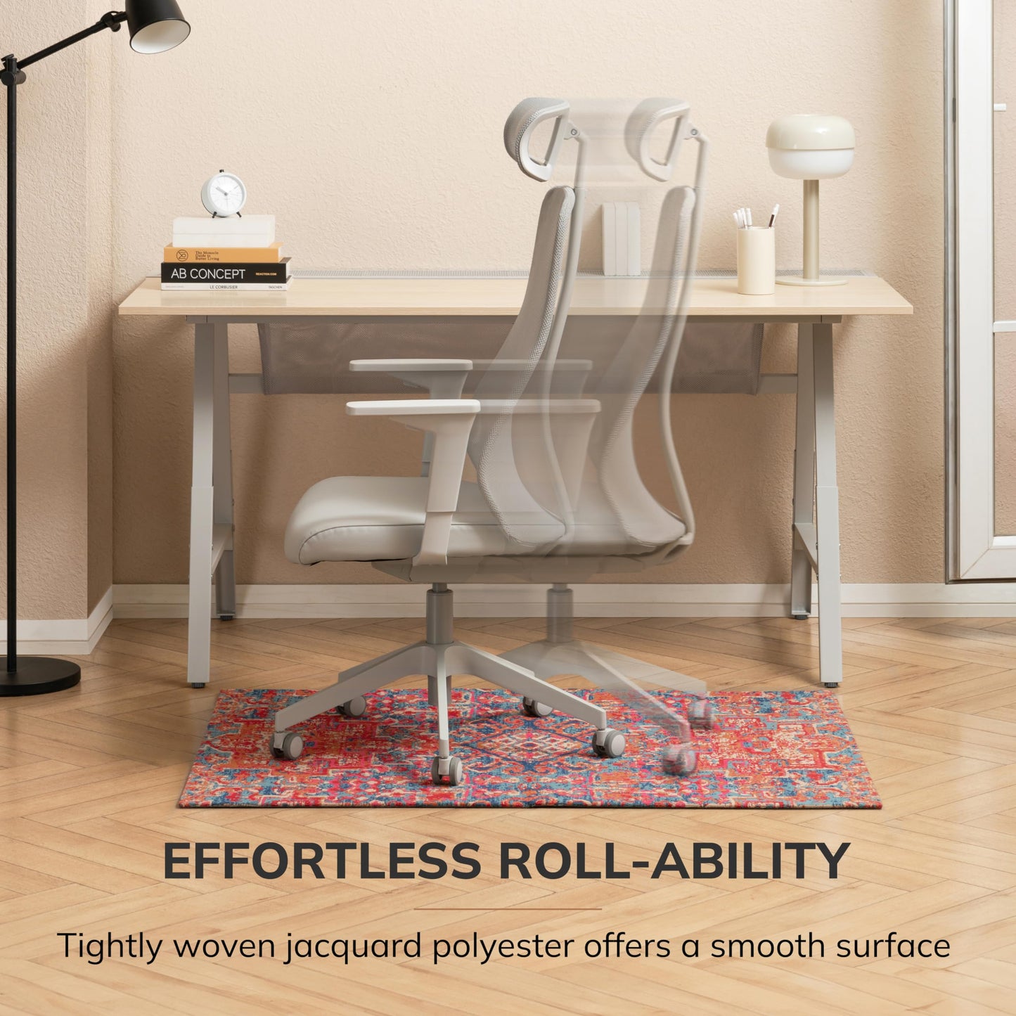 Anji Mountain Rug'd Office Chair Mat for Carpet & Hardwood Floor - Jacquard Woven, Anti-Slip Backing, Low Pile, Floor Protector Desk Chair Mat, Office Rugs for Rolling Chairs (Phoenix - 36" x 48")