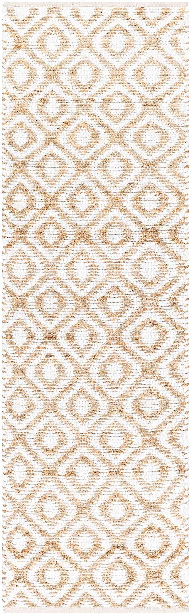 Hauteloom Nautilus Recycled Material Area Rug - Geometric Trellis Diamond Lattice Circles - Contemporary Modern Minimalist Farmhouse Boho - Rose Cream, Clay, Sand, Beige, Cream - 5' x 7'6"