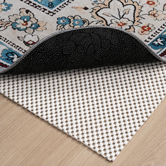 Non Slip Rug Pad Gripper for Hardwood Floors, 3x5 FT Anti Slide Rug Underlay, Eco Safe Odor Free, Cushioned Floor Protector, Cut-to-Size Multi-Purpose Pad