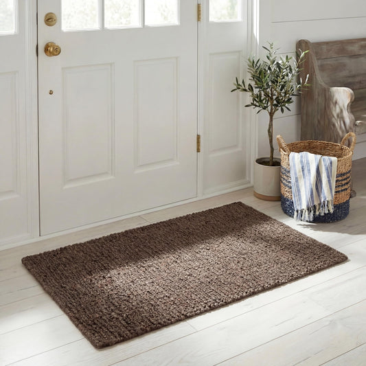 SAFAVIEH Natural Fiber Collection Area Rug - 2'6" x 4', Brown, Handmade Jute, Farmhouse Style, Chunky Textured Thick Pile (NF447D)