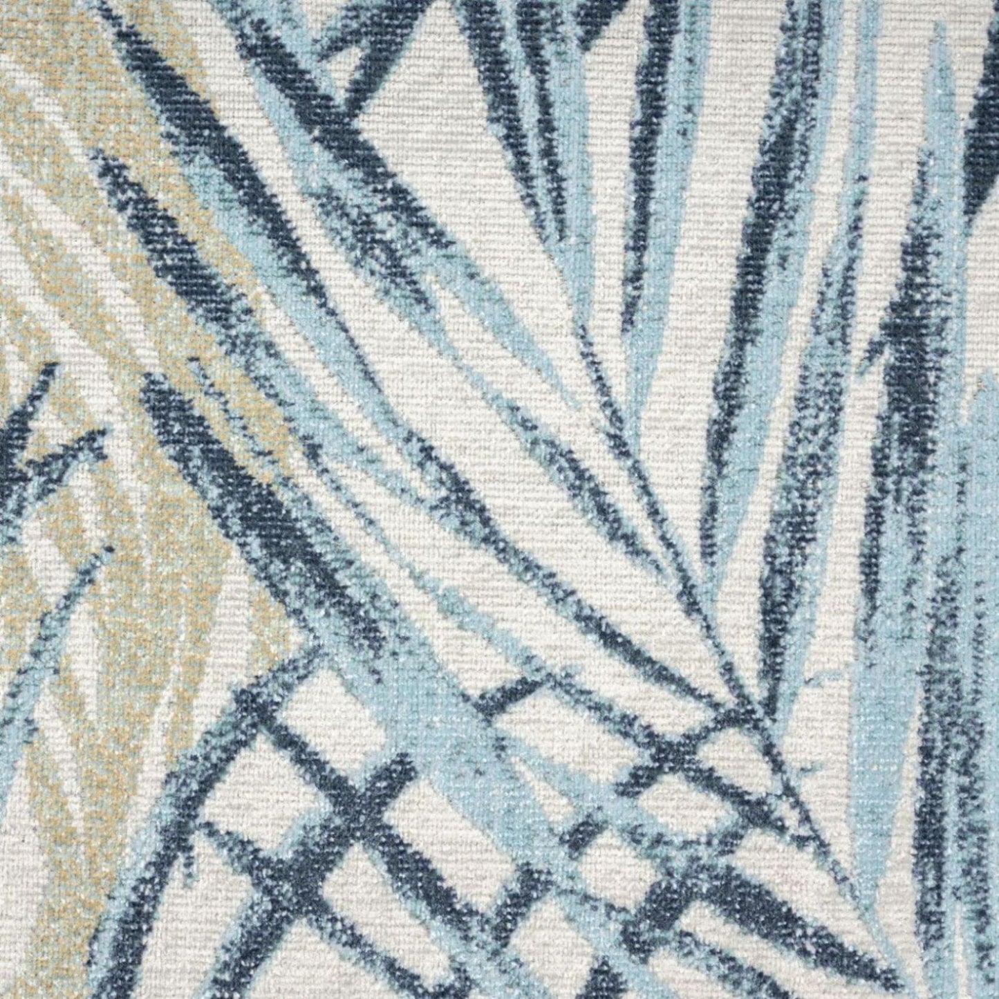 Tommy Bahama Malibu Palm Springs Coastal Indoor/Outdoor Area Rug, Ivory/Aqua Blue, 7'10"x10'2"