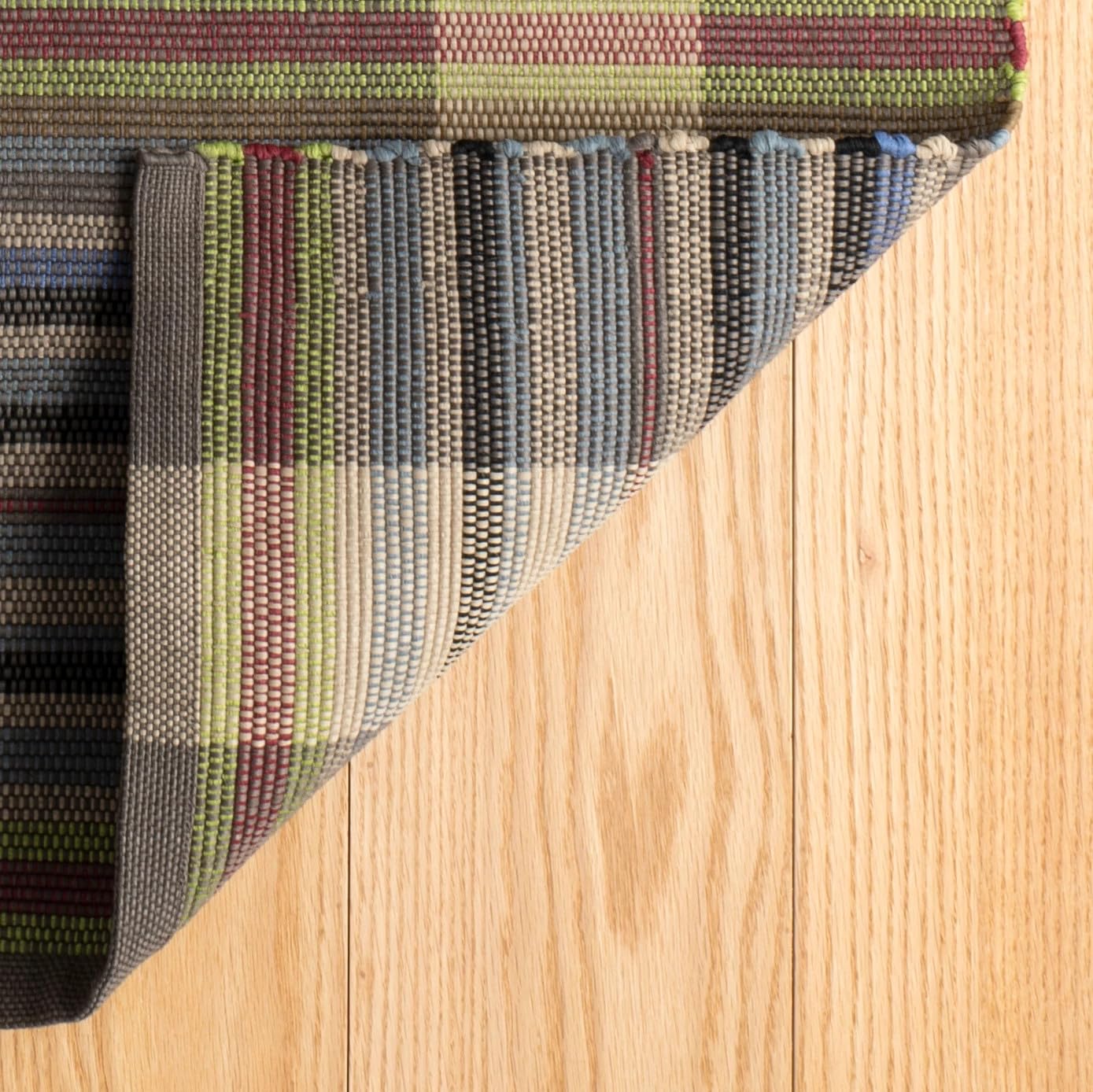 Dash & Albert Swedish Rag Handwoven Indoor/Outdoor Rug, 3 X 5 Feet, Blue Plaid Pattern