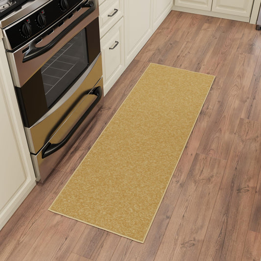 Sweet Home Stores Non-Slip Solid Design Rubberback Runner Rug for Kitchen, Hallways, Bathroom, Entrance, Bedroom, 20" x 59", Beige