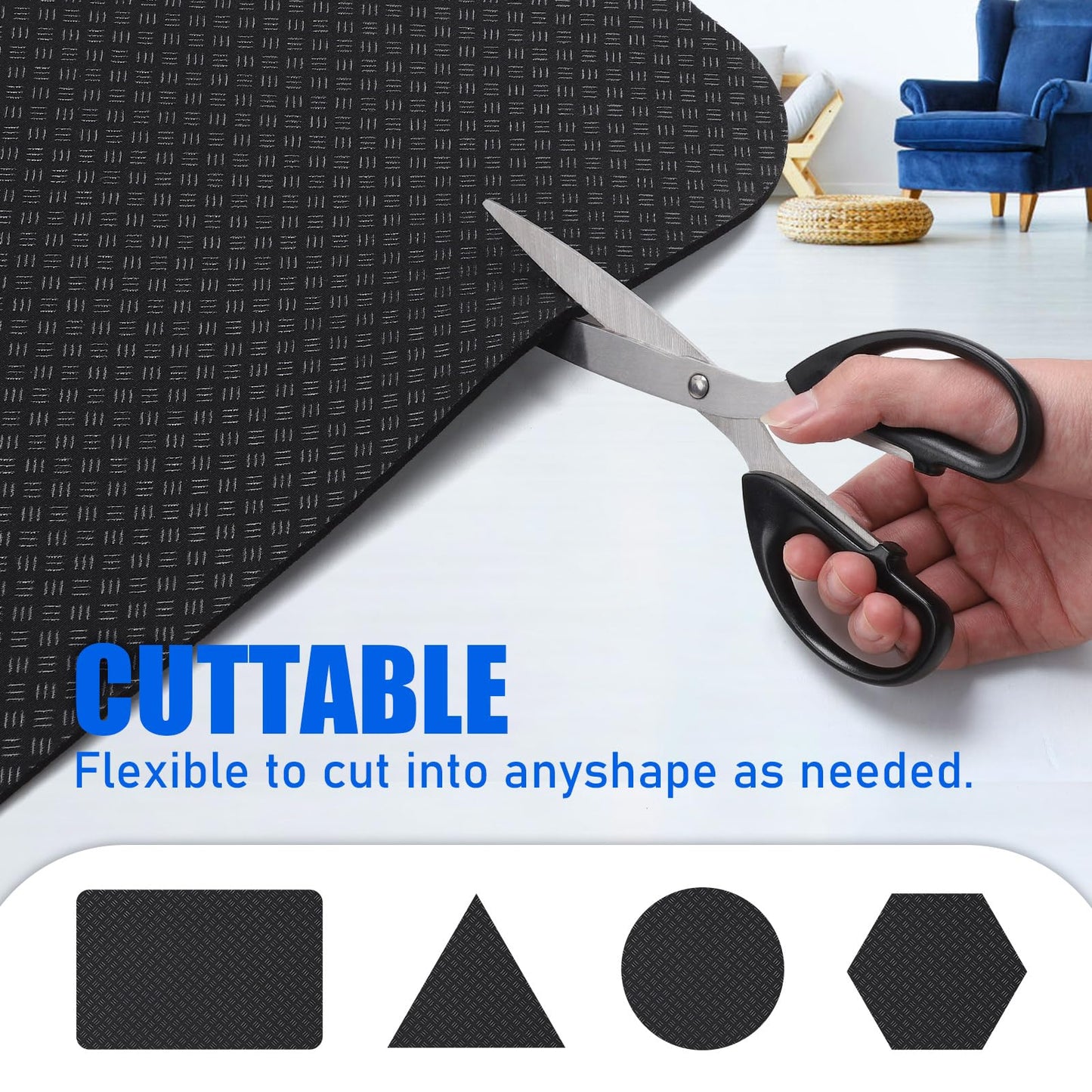 GSDOTZAP Non-Slip Recliner Pad for Hardwood Floors, Premium Recliner Floor Gripper Pad to Keep Furniture from Sliding, Anti Slip Furniture Mat Gripper for Under Recliner Sofa Couches Chairs Carpet