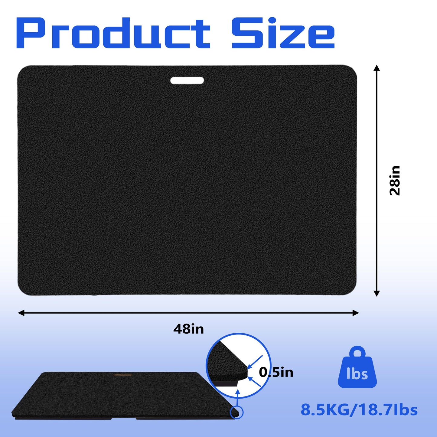 koretech Tap Dance Floor, Portable Dance Floor, Professional Tap Board for Tap Dancing, Cushioned Base Dance Practice Floor, 48'' x 28'', Black