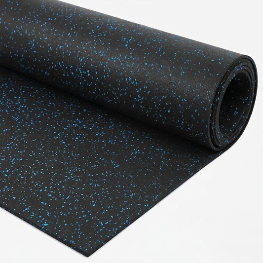 Traxxon by FlooringInc Rubber Gym Flooring Roll, Heavy Duty Recycled Rubber Floor Mats for Home Gym, Garage Gym Floor Mat, Horse Stall Mat (1/4" Thick | Blue | 4'x10' | 40 Sq Ft)