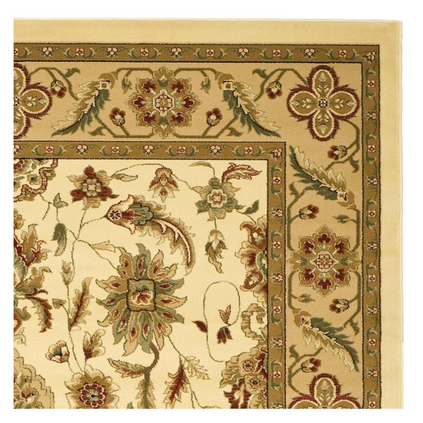 SAFAVIEH Lyndhurst Collection Area Rug - 9' x 12', Ivory & Tan, Traditional Oriental Design, Non-Shedding & Easy Care, Ideal for High Traffic Areas in Living Room, Bedroom (LNH211A)