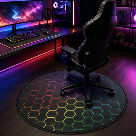 keepcute Gaming Chair Mat 47inch for Hardwood Floor Anti-Slip Office Chair Mat for Hard Floor Carpet Mat Computer Desk Mat Floor Protector for Office Gaming Room 4 ft