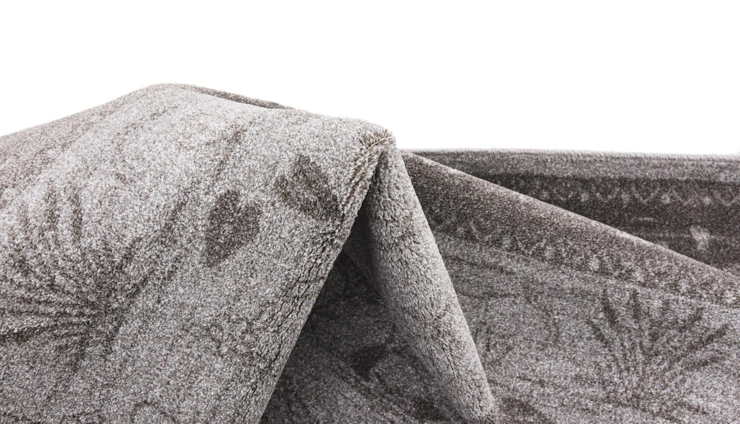 Rugs.com - Miranda Rug – 6 Ft Square Light Gray Easy-Clean Rug – Ideal for Living Rooms, Bedrooms, and Entryways