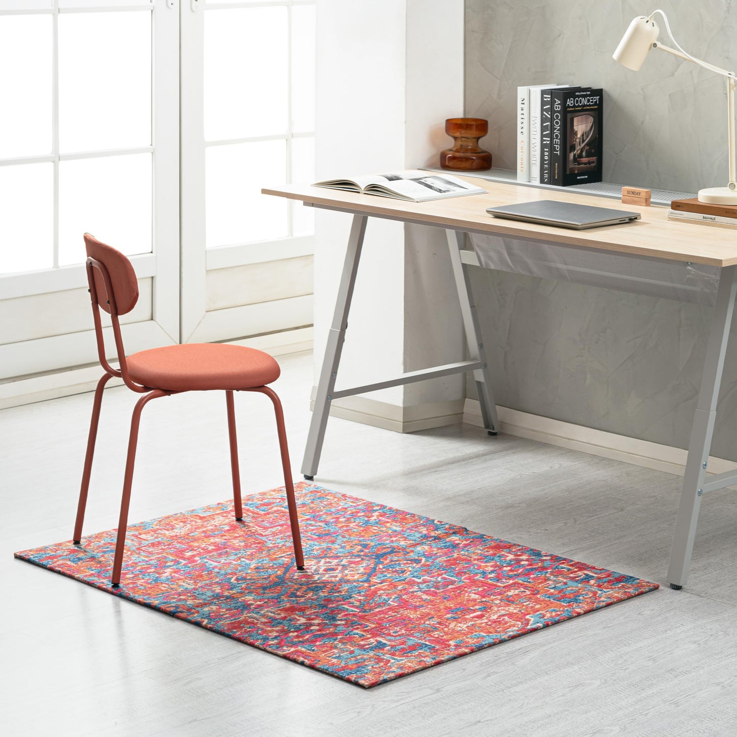 Anji Mountain Rug'd Office Chair Mat for Carpet & Hardwood Floor - Jacquard Woven, Anti-Slip Backing, Low Pile, Floor Protector Desk Chair Mat, Office Rugs for Rolling Chairs (Phoenix - 36" x 48")