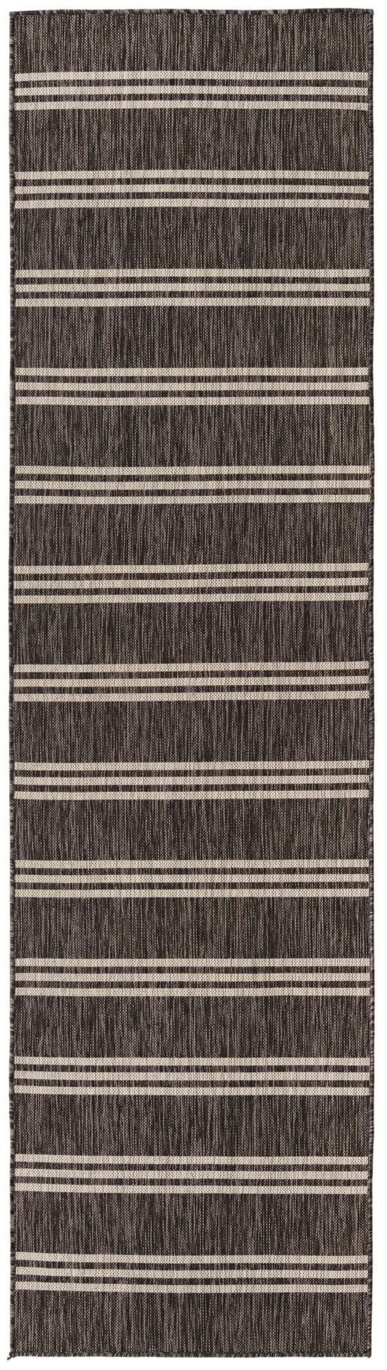 Unique Loom Jill Zarin Outdoor Collection Area Rug - Anguilla (2' 7'' x 10' Runner, Charcoal/ Ivory)