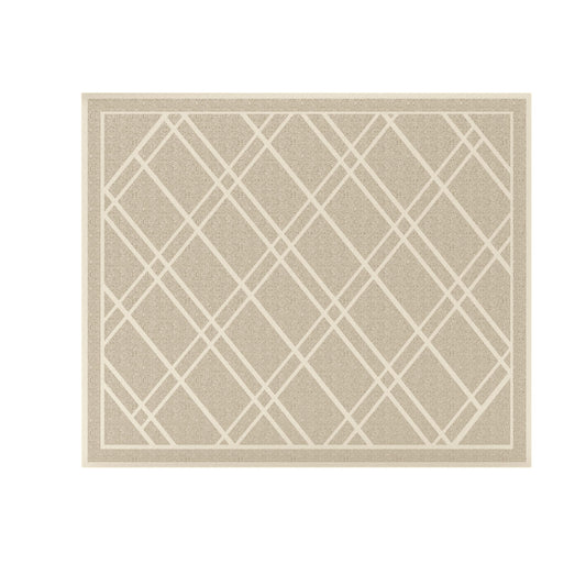 SlipToGrip Universal Door Mat, Plaid Design - Light Beige, 42 x 35 - Anti Slip, Durable and Washable, Outdoor and Indoor Floor Welcome Mat - Front Door, Dust Absorbent