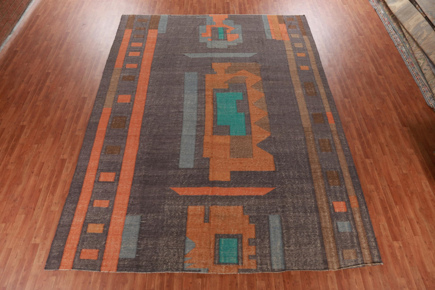 Rug Source Southwestern Collection Large Rugs (Palace Sized) Kilim Area Rug, Hand Woven Greys & Charcoal Modern Rug, Oriental 100% Jute Carpet for Bedroom, Living Room, Dining Room