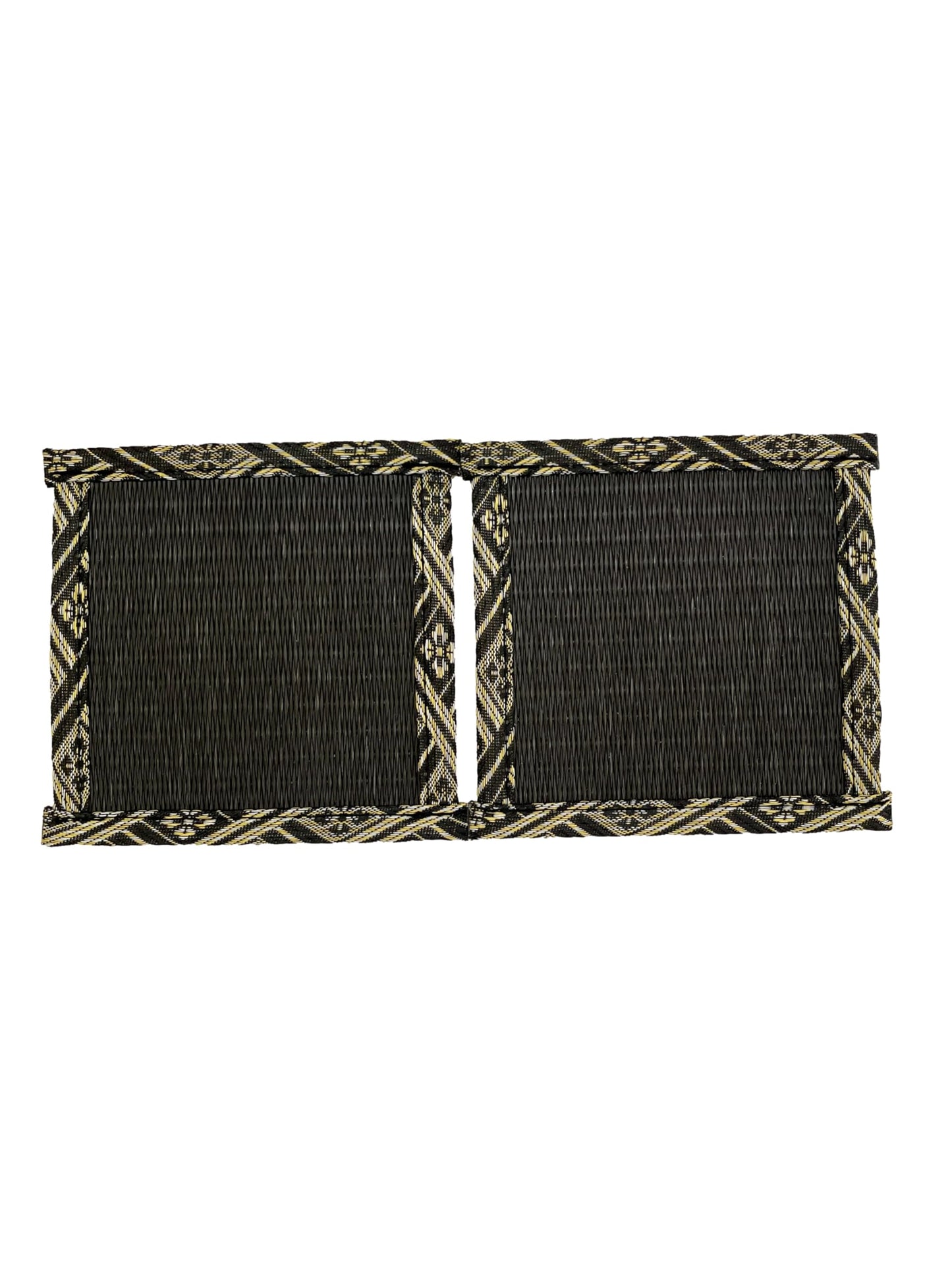 Japanese Traditional Style Small Tatami Coasters Mats 4.3 Inches 0.1 Thickness Tea Mat Set of 2 (Green B)