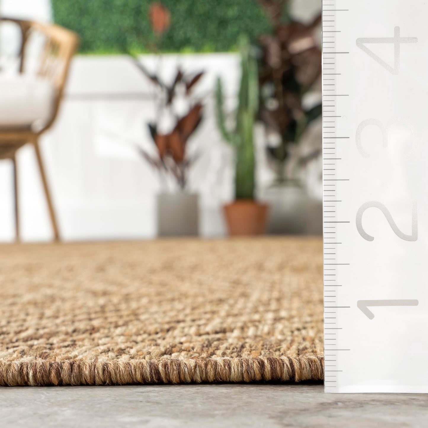 Nuloom Ranya Light Brown/Ivory, 3'6" x 5', Tribal Geometric, Soft and Cozy, High Traffic, Stain Resistant, Easy Clean, Durable Area Rug for Indoor/Outdoor Patio, Deck, Porch, Garden, Courtyard